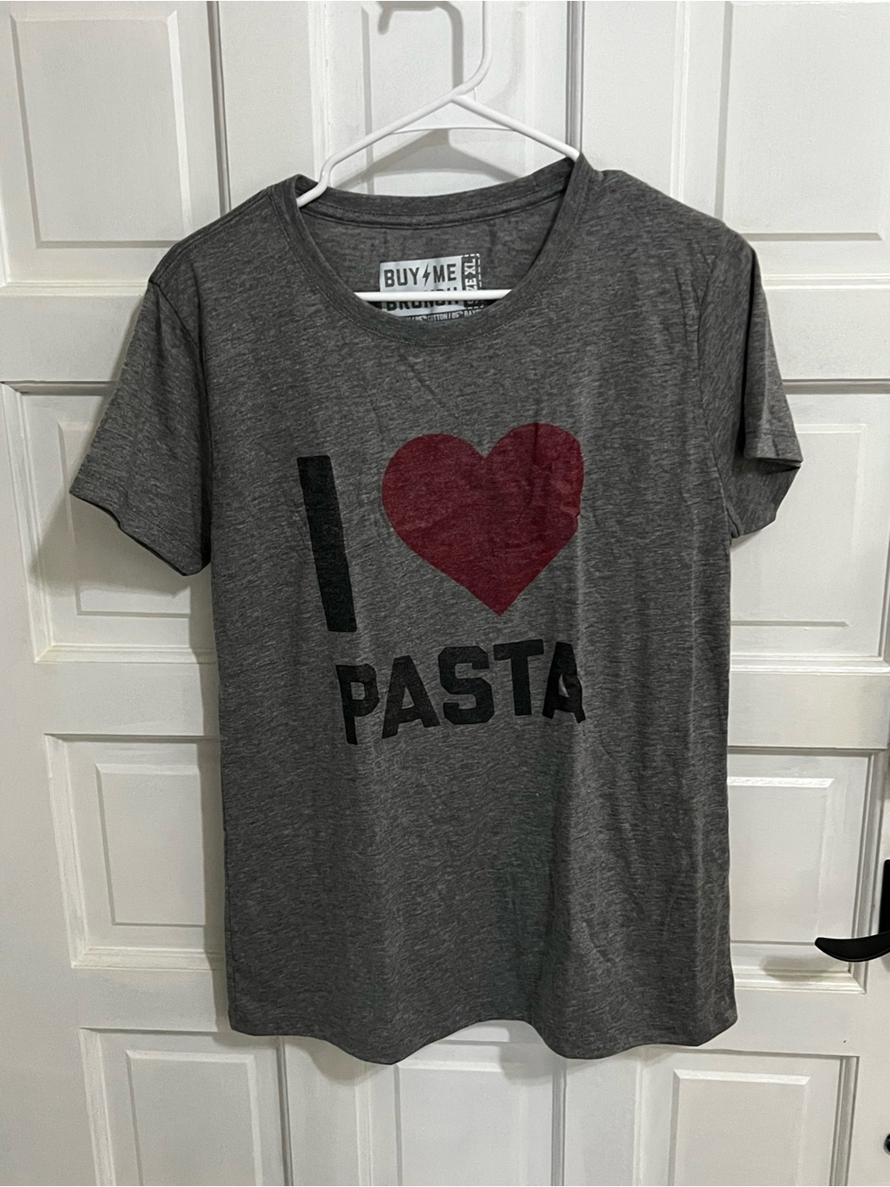 Buy Me Grey 'I Heart Pasta' Short Sleeve Tee